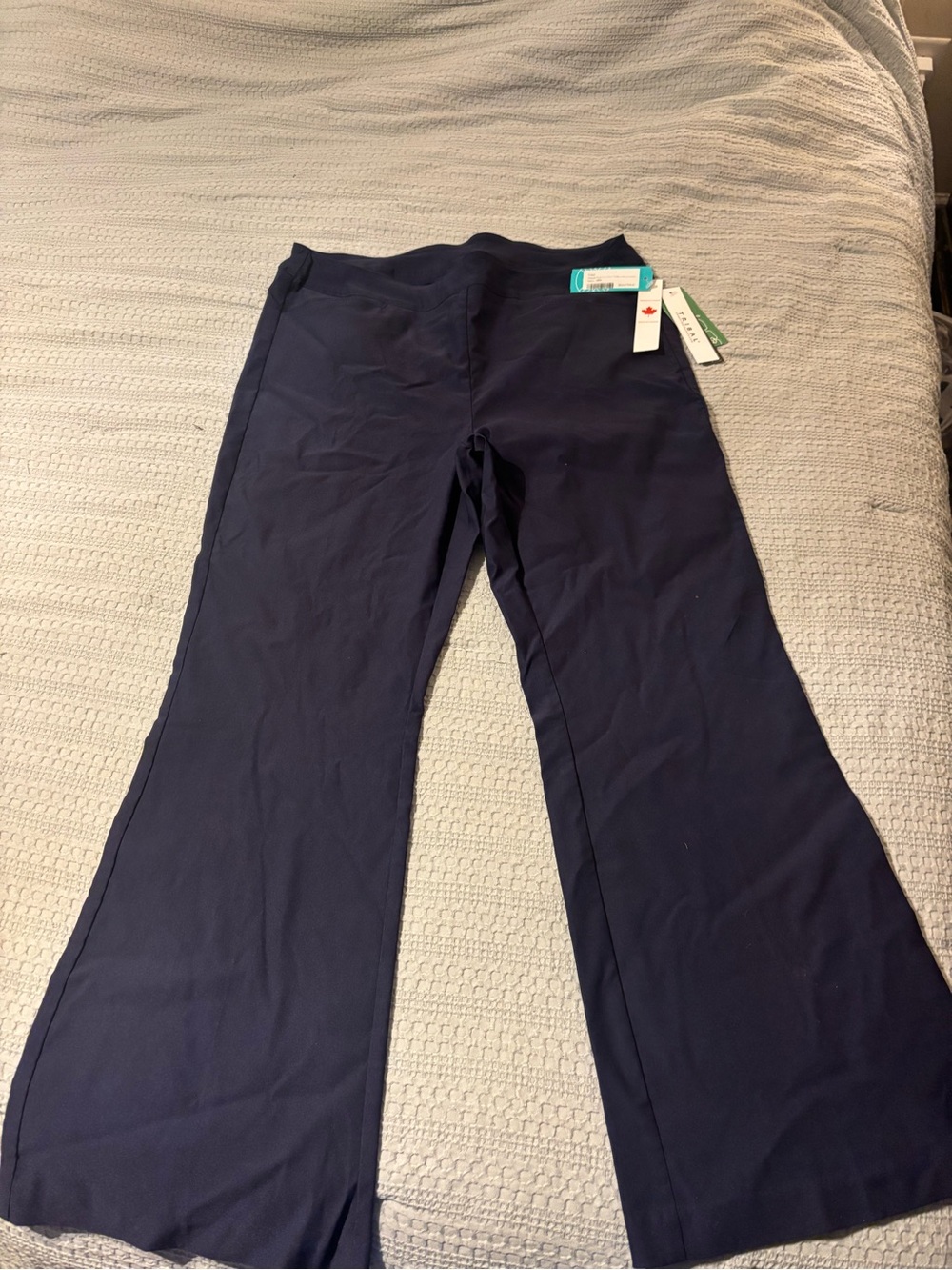Tribal Navy Wide-Leg Trousers